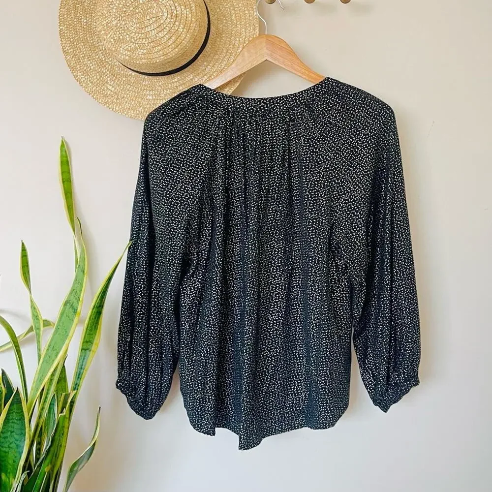 Velvet By Graham & Spencer Shirley Metallic Dot Print Blouse
